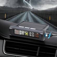 Solarbetriebenes TPMS-Reifendruckkontrollsystem mit 4 Reifensensoren, Digitales Reifendruck- und Temperaturüberwachungssystem für Fahrzeuge, Geeignet für interne und externe Sensoren - Solar-Reifendruckkontrollsystem - Übersicht 3