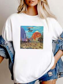 Women's Little Feat Band The Last Record Album 50th Anniversary Print T-Shirt Size S-5XL - White - View 1