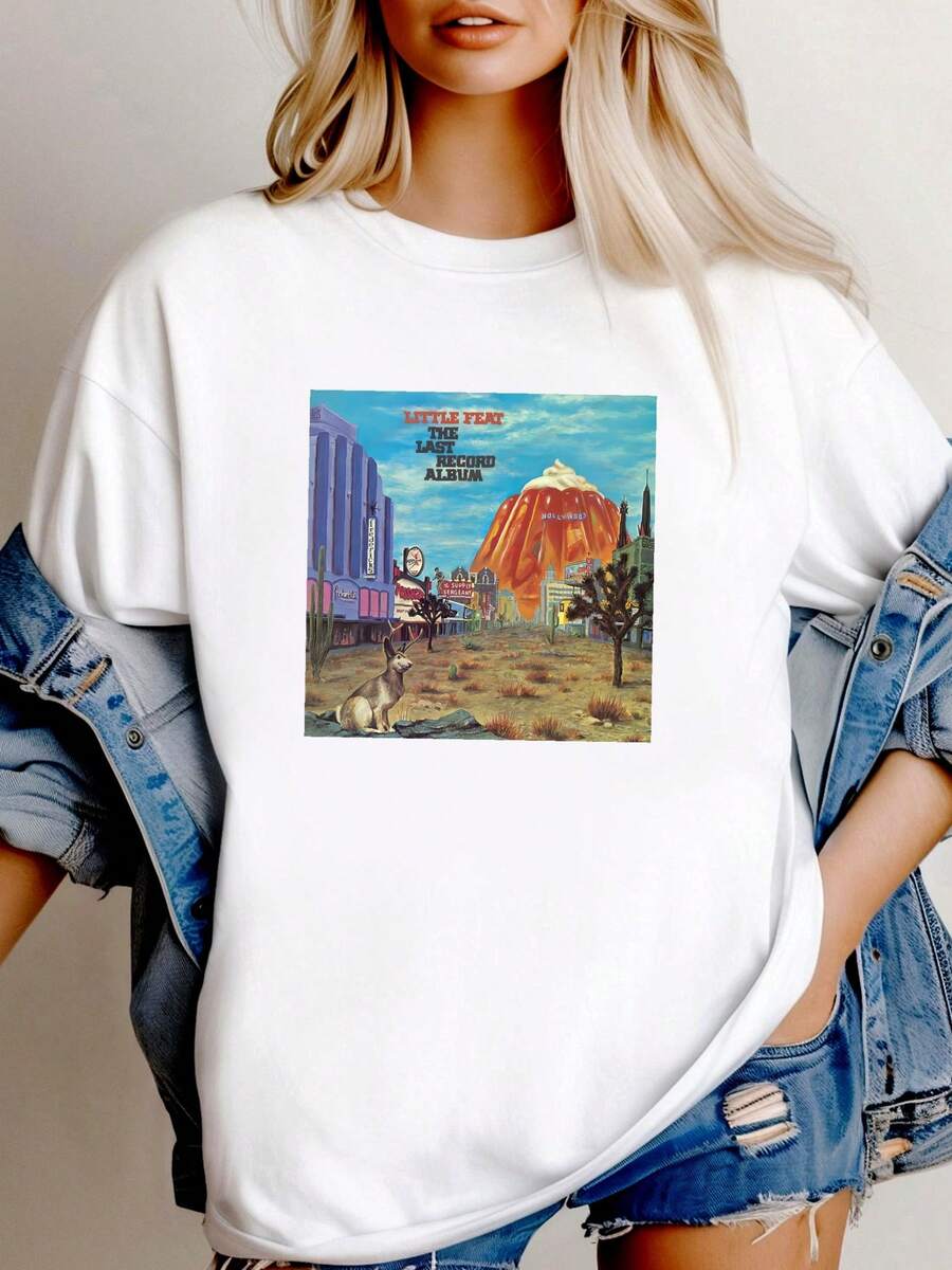 Women's Little Feat Band The Last Record Album 50th Anniversary Print T-Shirt Size S-5XL - White - View 1