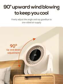 ViSSKO Rechargeable 100-Speed Stepless Desktop Fan With Infrared Remote Control And Smart Digital Display, 4000mAh Battery Life, Wall-Mountable Portable Fan For Bedroom/Office/Outdoor - Desk Fan - View 5