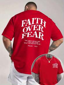 Men's Short-Sleeved Graphic T-Shirt, Urban Design, 100% Cotton, Unisex, Gift Idea For Him Or Her, Comfortable Casual Top. - 紅色 - 查看 1