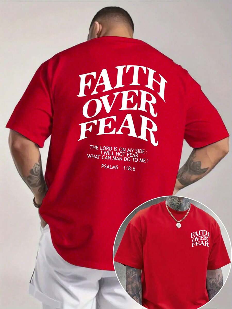 Men's Short-Sleeved Graphic T-Shirt, Urban Design, 100% Cotton, Unisex, Gift Idea For Him Or Her, Comfortable Casual Top. - 紅色 - 查看 1
