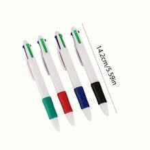 8pcs 4-Color Ballpoint Pens Fine Writing Tools, Multi-Color Ballpoint Pens, 0.7mm Tip, 4-In-1 Colorful Pens, Retractable Cute Nurse Pens, 4-In-1 Colors, Suitable For School, Students, Nurse Notes, Whiteboard, Office Supplies, Back To School Essentials - Sets - View 3