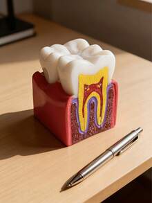 1pc Dental Anatomy Model Desktop Decor, Dental Science Education Ornament, Home & Office Decoration - A - View 9