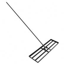 Lawn Leveling Rake – 36" X 10" Steel Yard Tool For Grass & Soil, Adjustable Angle 0‑180°, Long Handle 5.74ft, Grid-Shape Head For Leveling, Mulching & Fertilizing, Removable & Lightweight 9.92 Lbs – Black - Default - View 6