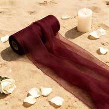 1 Roll 50m Wedding Arch Hanging Curtain Fabric, Made Of Red Fabric, Suitable For Decorating Wedding Parties, Tables, Ceilings And Holiday Backdrops. Wedding Decoration, Party Backdrop, Romantic Decoration, Decorative Panel, Smooth Texture, High-Quality Curtain, Hanging Curtain, Backdrop Panel, Event Planner, Holiday Shopper - View 9