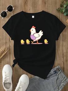 Women T-Shirts - 黑色 - 查看 1