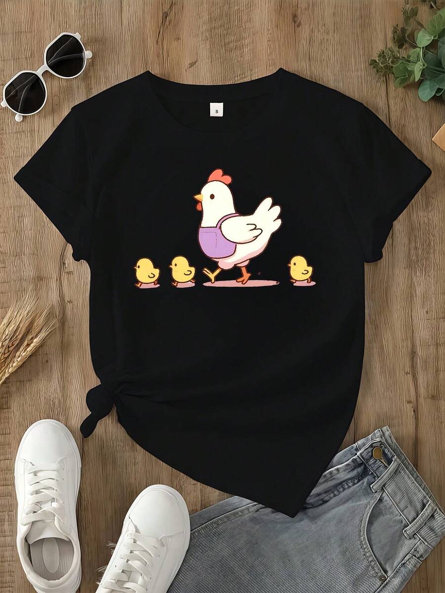 Women T-Shirts - 黑色 - 查看 1