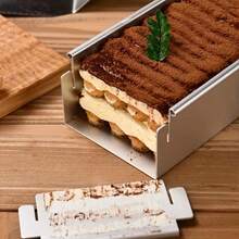 1pc Tiramisu Mold, Stainless Steel Rectangular Tiramisu Mold (Detachable Design). Commonly Used Baking Mold In Bakeries And Homes, Suitable For Making Tiramisu, Macarons, Mousse Cakes And Pastries. - Multicolor - View 5
