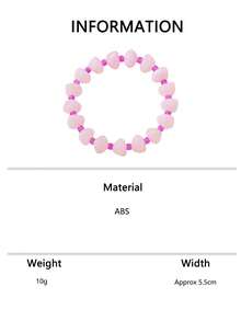 1pc/4pcs Pink Contrast Color Unique Handmade Beaded Bracelet Fashion Design Sweet Cool Hot Girl Women's Daily Wear Jewelry - Beaded Bracelet - View 7