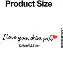I Love You. Driving Rearview Mirror Decal | Car Rearview Mirror Sticker, Driving Decal, Fun Car Vinyl Window Rearview Decal, Suitable For Both Men And Women - A - View 4