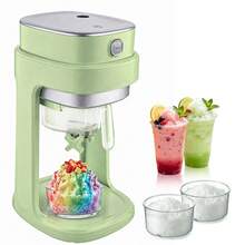 Electric Shaved Ice Machine, Stainless Steel Blades-Easily Make DIY Smoothies With Fruit And Jam. Perfect For Summer Gatherings And Parties. - Mint Green - View 8