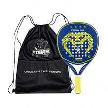 Padel 拍球拍 - KOBRA Pro 碳纖維，360g 輕量化，EVA 泡沫核心，低風阻設計，防滑手柄，附抽繩攜帶袋 - 彩色 - 查看 2