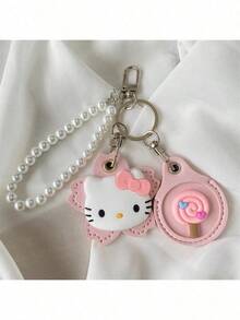 1 llavero mini con tarjetero de Hello Kitty de Sanrio, ideal para Halloween, Navidad, graduación, decoración del hogar, novia, fiestas, cumpleaños de amigos y para la escuela. - Multicolor - Ver 6
