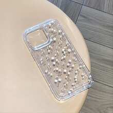 Funda Transparente para Teléfono con Patrón de Crisantemo Blanco, Cubierta Protectora a Prueba de Golpes, Accesorio para Teléfono Móvil Compatible con iPhone 11 12 13 14 15 16 17, Puede ser regalada a buenos amigos. - transparente - Ver 5