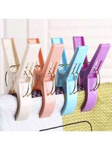 8pcs Plastic Beach Towel Clips, Large Cute Windproof Clips, Suitable For Blankets And Quilts, Colorful Bright Beach Towel Clips, Securely Fix Your Beach Towels! - Clip - View 11