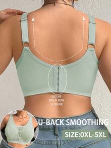 Plus Size Women Lace Patchwork Seamless Underwear, Suitable For Daily Wear In Various Occasions - Lime Green - View 5
