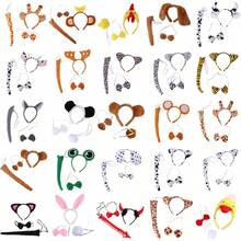 Animal Costume Tutu Set, Zebra|Leopard|Monkey|Giraffe, Headband/Bow Tie/Tail, Animal Costume Set, Suitable For Jungle Party Dress Up, Animal Theme Party Dress Up, Halloween, Thanksgiving, Christmas, Carnival, Easter, Cosplay Costume Set, Animal Party Dress Up, Performance Props - View 2