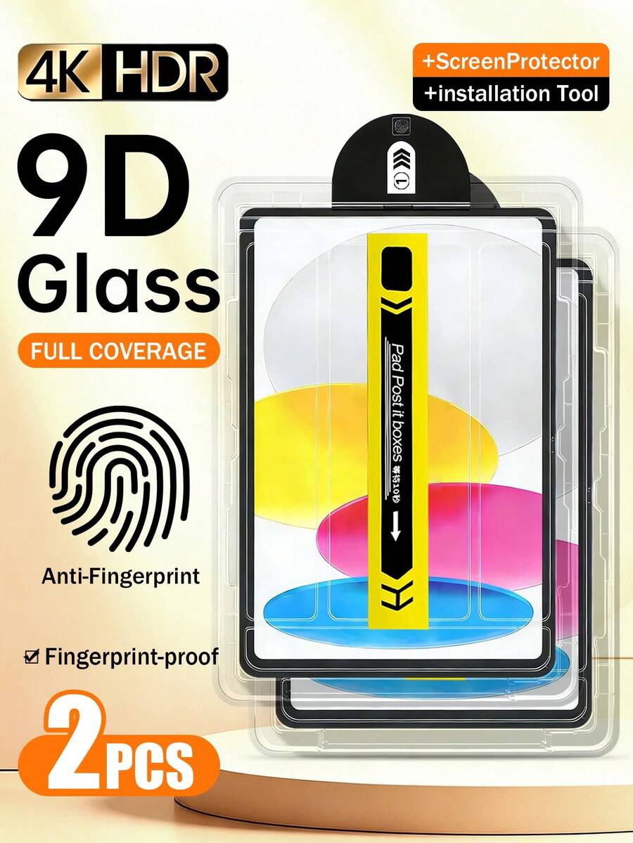 XINHONGYU 2 buah Pelindung Layar Kaca Tempered HD 9H untuk iPad, Dilengkapi Kit Pemasangan Otomatis Pembersih Debu, Perlindungan Penuh Anti Gores Anti Sidik Jari Tahan Air Anti Jatuh, Kompatibel dengan iPad Generasi ke-11 11 Inci A16 (2025), Generasi ke-10 10,9 Inci, Pro 11/13 Inci, Air 11/13 Inci (M2/M3/M4/M5), Air5, Mini4/5/6, Hadiah Aksesori Tablet Premium untuk Teman dan Keluarga - 2 lembar - View 1