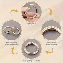 5/10/20Pcs Metal O-Rings, Spring Clasps, Openable, Round Buckles ...