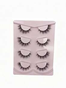 Natural Thick False Eyelashes With Stiff Black Lash Stem, Creating Deep Double Eyelid Effect, Suitable For Daily Makeup And Stage Makeup - 查看 5