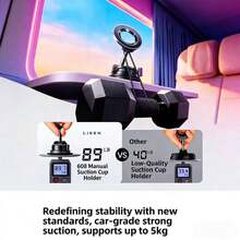 2026 New 2-In-1 Vacuum Suction Cup Magnetic Car Phone Holder, Direct Adsorption To Dashboard Leather, Key Lock Suction Cup Base - Epoxy Magnetic Holder - View 9