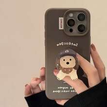 GUCADI 1 buah Casing Ponsel Lembut Kartun Lucu Retro dengan Stand, Tahan Guncangan, Perlindungan Penuh, Kompatibel dengan Seri 16/15/14/13/12/11, Tahan Air, Anti Jatuh, dan Tahan Gores untuk Musim Gugur/Dingin - MultiWarna - View 3