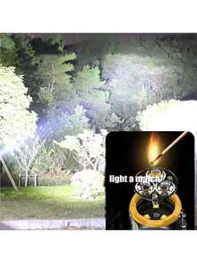 Super Bright Portable Flashlight Multifunctional Rechargeable Flashlight with Powerful Magnet Emergency Flashlight with 3*50W LED - Gris - Ver 4