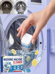 Washing Machine Cleaning Tablets, Gentle Internal Cleaning, Stain Removal, Limescale Removal, Odor Elimination, Fresh Scent - Multicolor - View 1