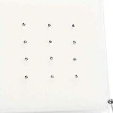 12pcs Cute Very Small 925 Silver 1.0mm Size Crystal Thin Nose Studs For Women And Girls - Silver - View 8