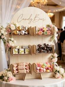 1 Set Estante de Madera para Exhibir Dulces, Estante de Almacenamiento de Postres para Fiesta de Cumpleaños, Bandeja de Dulces para Boda, Soporte para Dulces, Plato de Postres para Baby Shower, Estante para Donas, Soporte para Pastel de Despedida de Soltera, Estante de Exhibición de Alimentos, Decoración de Mesa de Fiesta, Estante de Cocina, Regalo de Cumpleaños, Decoración del Hogar, Decoración de la Habitación, Regalo de Fiesta - Bandeja de madera - Ver 13