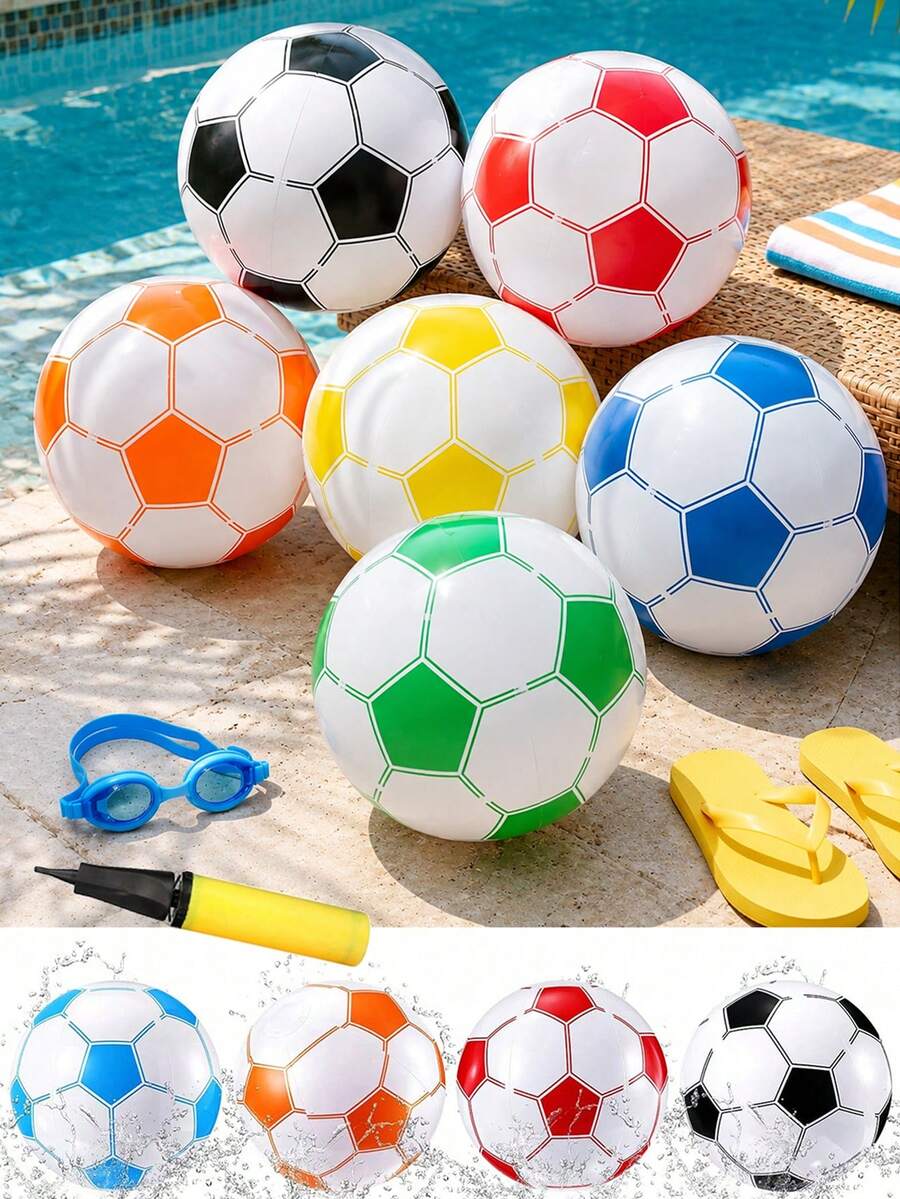 (Extra Large) Football Themed Inflatable Beach Ball - Perfect For Summer Water Activities And Birthday, Pool, Beach And Hawaiian Themed Parties