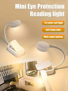 مصباح مكتب LED صغير USB لحماية العين، مصباح قراءة ليلي، مناسب لغرفة النوم وغرفة المعيشة والدراسة والسكن الجامعي، هدية عيد ميلاد، مشبك كتاب لحماية العين، مشبك ياقة، مصباح ليلي للأجواء على المكتب - مصابيح مشبك الكتاب - مشاهدة 2