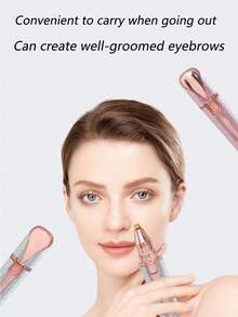 2-In-1 USB Rechargeable Eyebrow Trimmer & Facial Hair Remover – Smart, Portable, Travel-Size Beauty Tool | Perfect Gift Choice - View 6