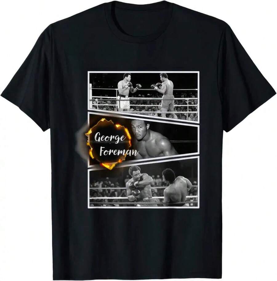 George Foreman Boxing T-Shirt - Black - View 1