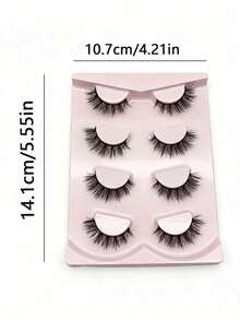 Natural Thick False Eyelashes With Stiff Black Lash Stem, Creating Deep Double Eyelid Effect, Suitable For Daily Makeup And Stage Makeup - 查看 3
