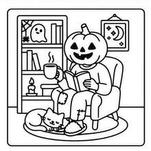 "Cozy Halloween" 24-Page Coloring Book, Designed For Warm Evenings, Hot Drinks And Just The Right Amount Of Halloween Charm. It Blends Cute Halloween Vibes With Relaxing And Cozy Scenes, Suitable For Teens And Adults, Perfect Gift Choice For Halloween, New Year, Christmas And Other Holiday Parties. - Halloween-themed Coloring Book - View 3