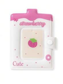 1pc INS Heart Strawberry Photo Card Holder, Minimalist Sticker Photo Album, Includes 32 Transparent Inner Pages, 1-Slot Mini Photo Album, K-Pop Photo Card Loose-Leaf Storage Book, DIY Heart Hollow Cover, Suitable For 3-3.5 Inch Photos, Idol Photo Card Storage And Display, Suitable For Fan Activities, Card Holder Christmas Gift - Pocket Size - View 10