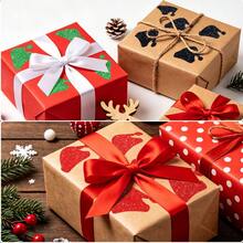 500pcs Matte Glitter Christmas Hat Doodle Roll Stickers, 5 Colors Available, 3.8cm Shaped Christmas Decorative Stickers For Holiday Party, Scrapbook DIY Decoration, Card Sealing Envelope Seal Stickers, PVC Self-Adhesive School Supplies - Frosted Glitter Christmas Hat - View 2