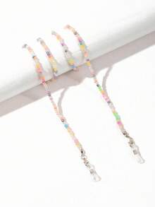 1pc Bohemian Colored Bead Women Glasses Chain, Eyeglass Chain, Sunglass Accessories, Eyeglasses Chian Women's Eyeglass Chain,Holiday Essentials - Multicolor - View 9