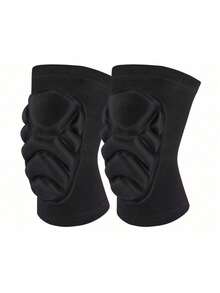1 Pair Thick Sponge Knee Pads, Non-Slip Collision Protection Knee Sleeves For Teenagers, Suitable For Gardening, House Cleaning, Construction Work, Dancing, Volleyball, Floors, Hiking, Cycling, With Thick EVA Foam Padding, Outdoor Sports Kneeling Pad, Unisex Floor Scrubbing (Basketball Knee Pads, Wrestling Knee Pads, Collision Pads, Snowboarding Knee Pads, Work Soft Knee Pads (Large, Black)) - Black - View 11
