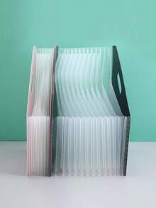 A4 Vertical Accordion File Folder 13 Pockets Multi-Layer Document Bag Student File Bag Handheld Exam Paper Bag Storage Bag Student Dedicated Paper Classification Storage Organizer Large Capacity Collection Box Insert Folder,Back To School Season - Single Piece - View 4
