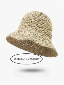 Sombrero de cubo de paja suave de ala ancha, sombrero de paja de ala grande de alta gama, sombrero portátil plegable para exteriores, fácil de plegar y guardar, ahorra espacio, conveniente para viajes, vacaciones y desplazamientos diarios, altamente práctico - Multicolor - Ver 10