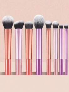 Professional Random 2 Pieces Makeup Brush Set – Premium Makeup Tools Kit For Flawless Application, Complete Beauty Gift Box - Burgundy - View 3