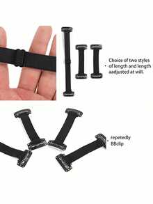 1 pièce/2 pièces Sangle de levage du visage en forme de V ajustable - Bande élastique anti-rides pour les yeux et le front, bandeau invisible, façonne instantanément le contour du visage - Noir - Voir 8