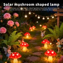 8 Modes Solar Mushroom Garden Lights Waterproof LED Pathway Lights, Cute Outdoor Yard Decor Lamp Auto On/Off For Lawn Patio Walkway - Red Mushroom Lamp - View 7