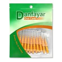 Danfayar 24支裝牙縫刷，成人用牙縫清潔刷，適用於清潔牙縫與牙套，軟毛搭配彈性鋼絲，直型 I 型，每支附保護蓋，6種尺寸不同顏色 - 彩色 - 查看 6