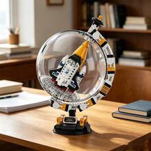 Cosmic Pioneer Space Building Block Set, With Transparent Globe Display Stand, 6 Styles Of Rockets And Astronauts, DIY Assembly Model Kit As Christmas Birthday Gift, For Home Collection And Desktop Decoration, Ideal Space Theme And Science Enthusiast Gift. - Multicolor - View 15