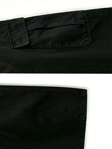 Men's Outdoor Sports Long Pants Spring/Autumn Casual Fashion Straight Leg Outdoor Cargo Pants - Black - View 4