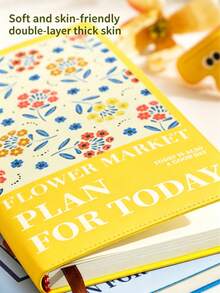 New Floral Blank Notebook, Portable Daily Planner, Fresh Pocket Notebook, Suitable For Office, Home, School, Office Assistant, Back To School Essential. School Supplies - A6 - View 7